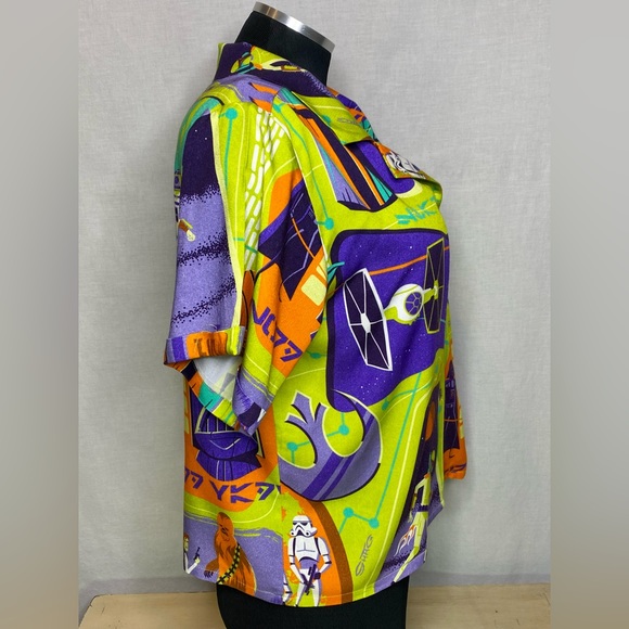 Disney Star Wars SHAG Geeki Tiki Button Up Aloha Shirt Size S Special Edition - Picture 2 of 15